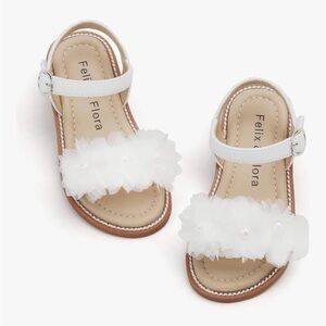 Felix & Flora White Kids Sandal 11T